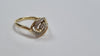 14CT GOLD DIAMOND ROSE RING SIZE M1/2