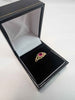 10ct Yellow Gold Ladies Ring With Red Stone (Not Ruby) - 2.25 Grams - Size L