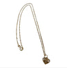 9ct 1.5gram 18" chain with heart pendant, Hallmarked