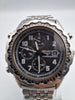 Seiko 7T32-7D19 mens quartz black dial stainless steel 1990s watch BOXED