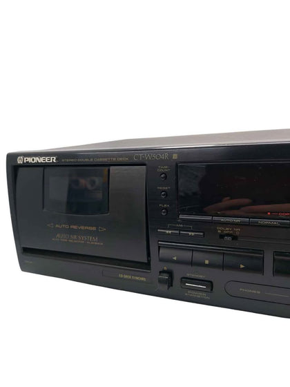 Pioneer CT-W504R Vintage Stereo Double Cassette Deck - Black - Unboxed