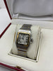 Cartier Men's Santos Quartz White Dial Watch Two Tone