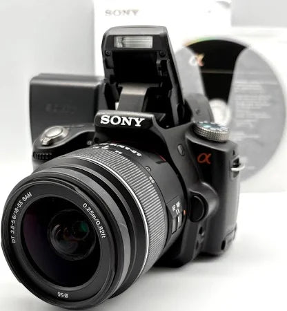 Sony Alpha 55 (slt-a55v) F3.5-5.6 18-55mm  & 75-300mm Lens Compact Digital Camera From