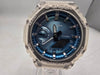 casio unisex g-shock clear strap blue face