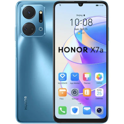 HONOR X7a Mobile Phone Unlocked, 6.74-Inch 90Hz Fullview Display, 50MP Quad Camera with 5330 mAh Battery, 4 GB+128 GB, Android 12 Ocean Blue