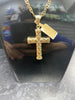 14ct Gold Fancy Chain and Cross Pendant 10.18g 18"