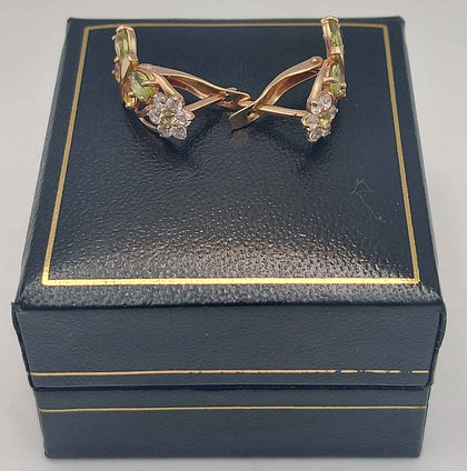 14ct yellow gold butterfly earrings 2.98g hallmarked Boxed
