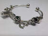 SILVER PANDORA BANGLE WITH CHARMS PRESTON  STORE