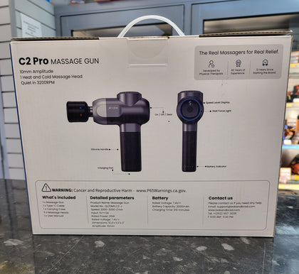 BOB AND BRAD C2 Pro Massage Gun w/Heat & Cold Therapy Heated Neck Back Massager