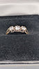 9ct Yellow Gold Ladies Ring With Clear CZ Stones - Size L - 1.47 Grams