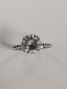 9ct White Gold Large Stone Ring Size N