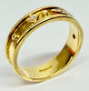 18ct yellow gold and diamond band ring size K