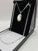 Silver 925 hallmarked 24" oval locket with pendant necklace 25.4GRAMS