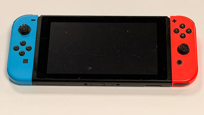 Nintendo switch console red and blue joycons