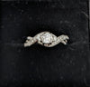 750 HALLMARKED 18k WHITE GOLD, FOREVER RING WITH 0.4CT DIAMOND EMBEDDE, 4.10G, SIZE: K, BOXED