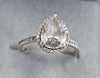 Pandora Sparkling Teardrop Halo Ring Size Q