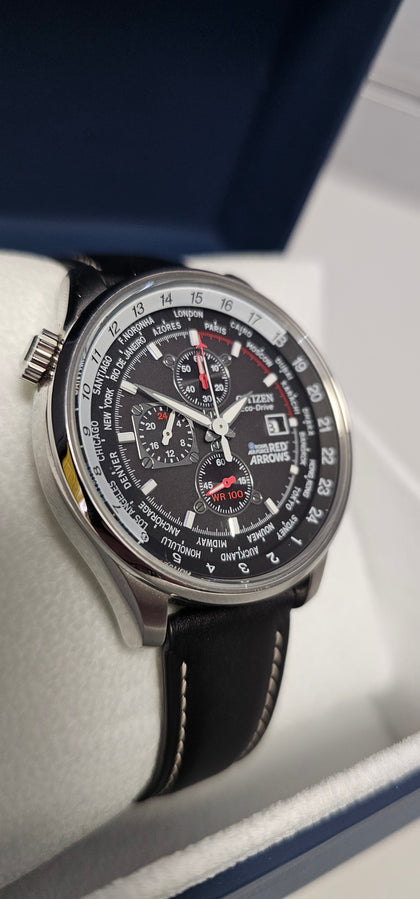 Citizen Red Arrows Leather Strap Chronograph Watch CA0080-03E