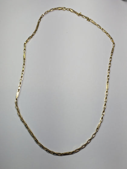 14ct Greek Patterned Box Chain 22