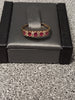 9ct Gold Ring With Red Diamonds Size-O 1.3g