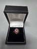 9ct Gold Ring with light Purple and white stones 375 2.2g Size P