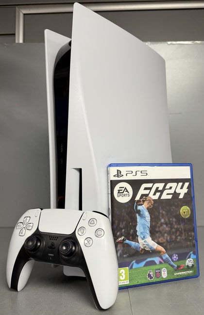 Sony Playstation 5 Disc Edition Console Bundle ( + FC24 ) ** Unboxed **