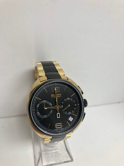 Fendi Momento Chronograph Black & Gold