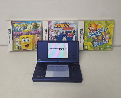 Nintendo DSi Metallic Blue Console & 7 Games