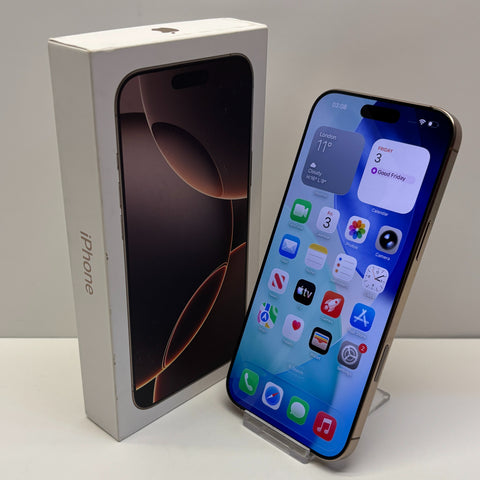 Apple iPhone 16 Pro Max Unlocked Model A3296 256GB in Desert Titanium Boxed