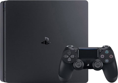 Playstation 4 Slim Console, 500GB Black + Bluey the videoganme