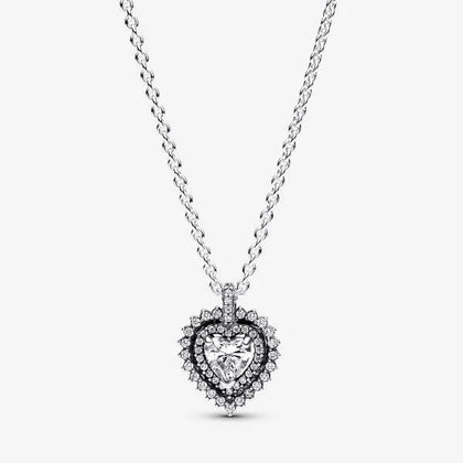 Necklace Pandora Sparkling Heart Halo Pendant