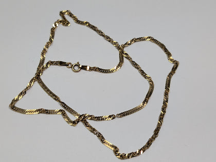 9ct gold twisted necklace