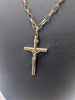 9ct Yellow Gold Belcher Chain With Crucifix Pendant - 9.24 Grams - 26" Long
