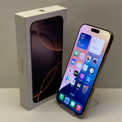 Apple iPhone 16 Pro Max Unlocked Model A3296 256GB in Desert Titanium Boxed