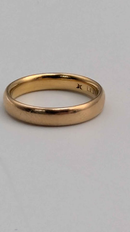 22ct Yellow Gold Plain Wedding Ring Band – 5.29g – Size M – Classic Polished Finish