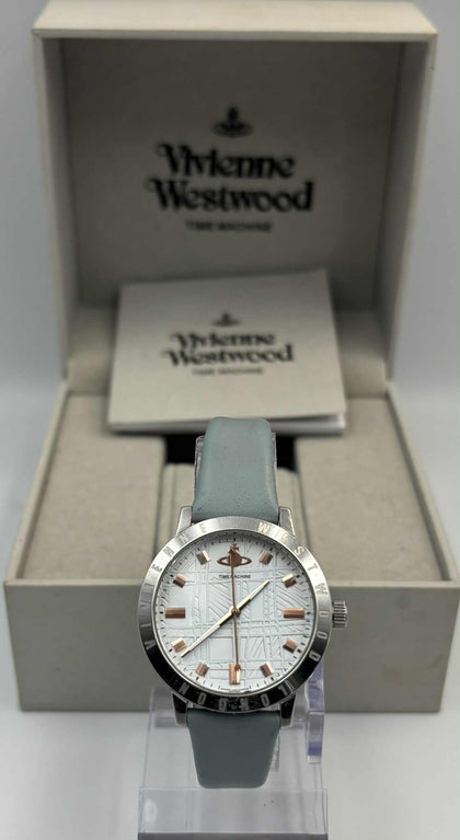 Vivienne Westwood Bloomsbury Women's Watch VV152WHWH Blue Leather and box