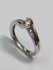 9ct White Gold Diamond Ring - Size K
