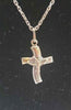 Hallmarked 16" 18ct white Gold Necklace 2.4g - Jesus On Cross Pendant