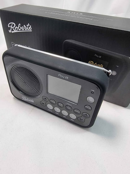 Roberts Play 20 DAB / DAB+ / FM Portable Radio, Black