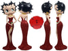 Betty Boop Holding Flowers Red Glitter Dress 38cm