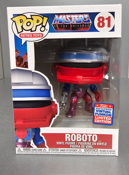 Masters of the Universe POP! Retro Toys Vinyl Figure Roboto (2021 Summer Virtual Funkon) *81 **Collection Only**