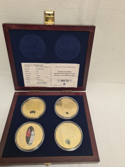 The Royal Wedding 2017 Prince William & Kate 4 Coin Collection
