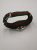 Gucci GG2570 YA142305 Men's Watch Red Green Nylon Strap Black Dial