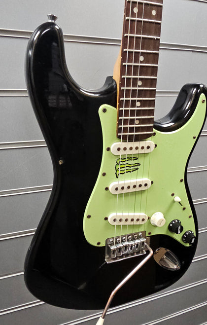 ENCORE STRAT Stratocaster Black Electric Guitar 3/4 **Collection Only**