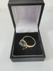 9K Gold Ring with Black Stone, Hallmarked 375, 3.1 Grams, Size: O