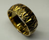 18CT GOLD RING WITH PRETTY PATTERN SIZE O