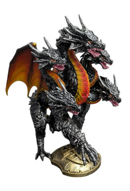 5 HEADED DRAGON STANDING ON SHIELD, 16