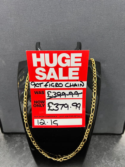 9ct Figro Chain, 12.1g