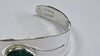 Silver Bangle Green Stone