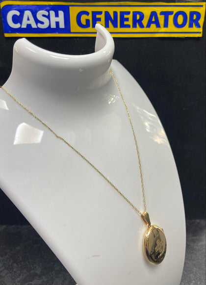 9ct Gold Chain and Locket 3.8g 20