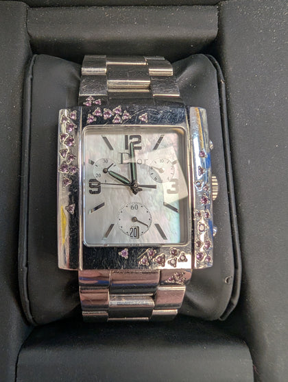 Christian Dior Riva D98-1014 Diamond Bezel Quartz Watch White 24mm –